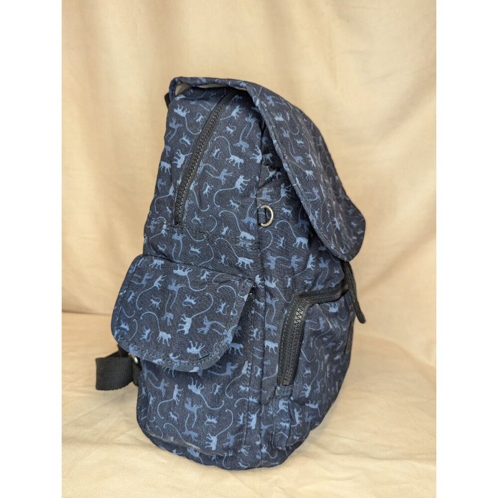Kipling Blue Backpack Monkey Pattern - image 5